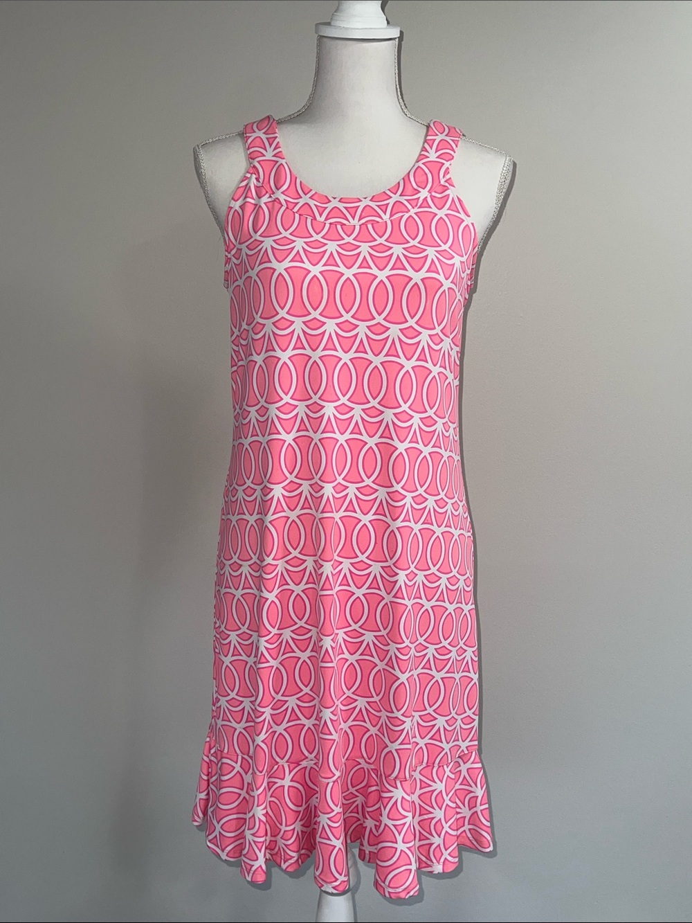 Lulu-B Pink Lattice Travel / Athleisure Dress, Size XS